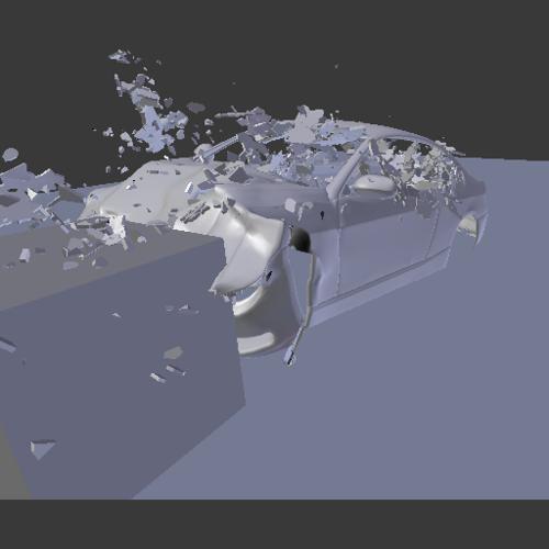 Fracture Modifier Bending Metal Car Demo File preview image